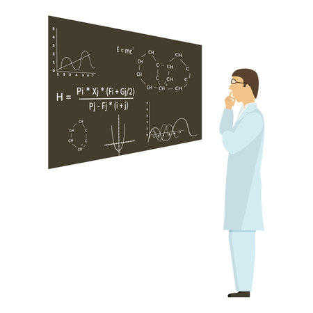 Set of Characters Carrying Out Scientific Researches. Vector Illustration.. Item 9のイラスト素材