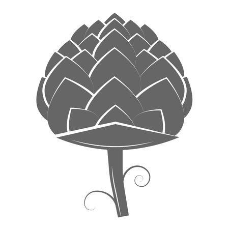 Set of two-color beer craft icons. Vector illustration. Contains arrows with hops arowhead, ribbon, bottles, mugs, barrel, hops, hand with hops.. Item 14のイラスト素材