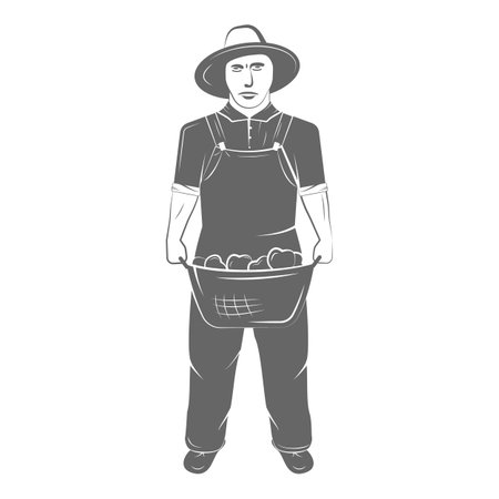 Farming Two-color Icon Set Vector Illustration. Contains Images of Barn, Farm Truck, Tractor, Cow, Chicken, Farmer, Eggs, Human Hands, Milk Can, Farm Constructions, Tomatoes.のイラスト素材