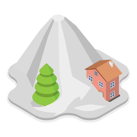 3D Isometric Flat Vector Illustration of Climate Change, Natural Disasters Set.のイラスト素材