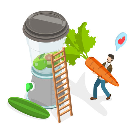 3D Isometric Flat Vector Illustration of Fitness Nutrition, Healthy Eating. Item 2のイラスト素材