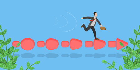 3D Isometric Flat Vector Illustration of Business Transformation , Company Management Improvementのイラスト素材