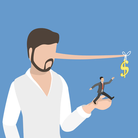 3D Isometric Flat Vector Illustration of Illegal Investment Scam , Money Trapのイラスト素材