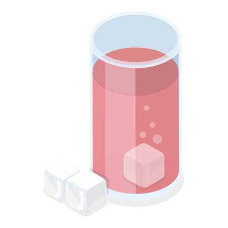 3D Isometric Flat Vector Icon of Sugar Packs Set, Disposable Packaging Bundle. Item 7のイラスト素材