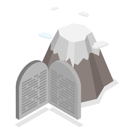 3D Isometric Flat Vector Set of Jewish Symbolism, Religious Items. Item 4のイラスト素材