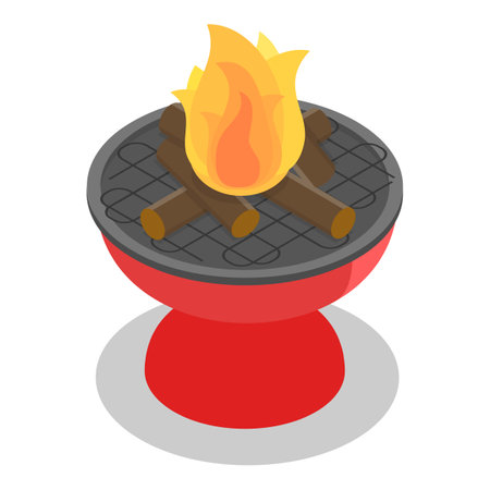 3D Isometric Flat Vector Set of Garden Furniture Items, Patio Collection. Item 1のイラスト素材