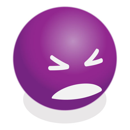 3D Isometric Flat Vector Illustration of Basic Emotions, Facial Expressions. Item 5のイラスト素材