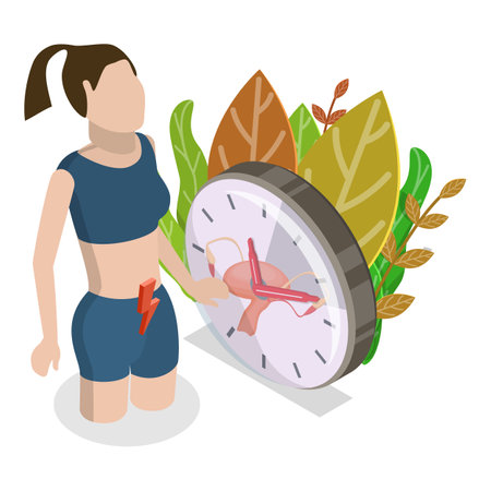 3D Isometric Flat Vector Illustration of Menstruation, Feminine Hygiene Products. Item 3のイラスト素材