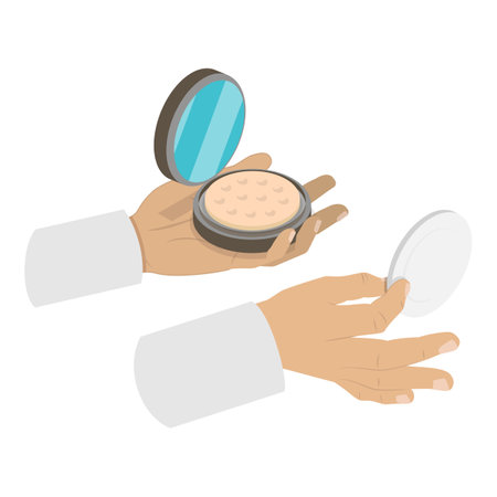 3D Isometric Flat Vector Set of Beauty Products, Cosmetic Make up. Item 4のイラスト素材