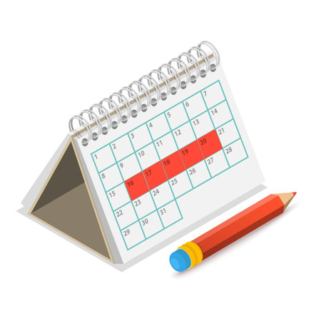 3D Isometric Flat Vector Illustration of Menstruation, Feminine Hygiene Products. Item 4のイラスト素材