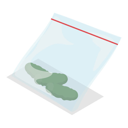 3D Isometric Flat Vector Set of Illegal Drugs, Cocaine, Marijuana, Painkillers and Heroin. Item 1のイラスト素材
