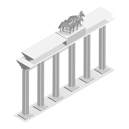 3D Isometric Flat Vector Set of German Symbols, Culture and Traditions. Item 1のイラスト素材