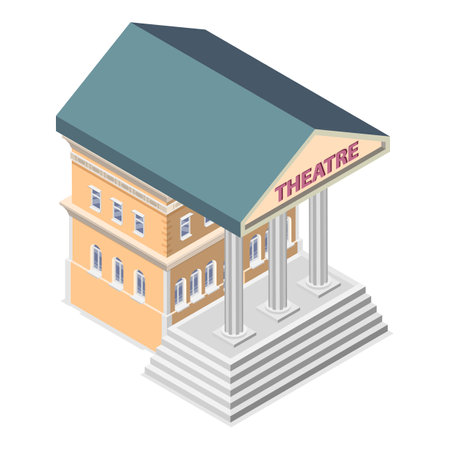 3D Isometric Flat Vector Set of Opera Scenes, Theater and Entertainment. Item 4のイラスト素材