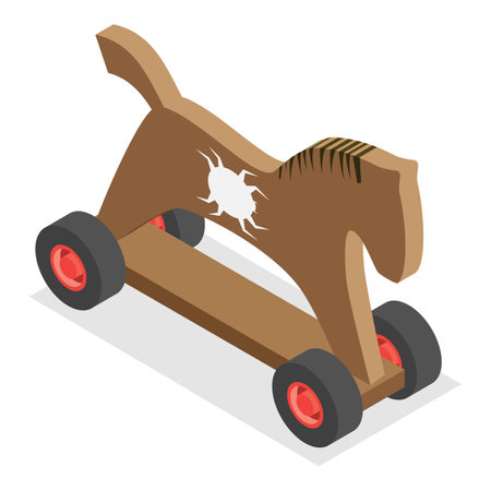 3D Isometric Flat Vector Set of Hacker Icons, Cyber Crime. Item 4のイラスト素材