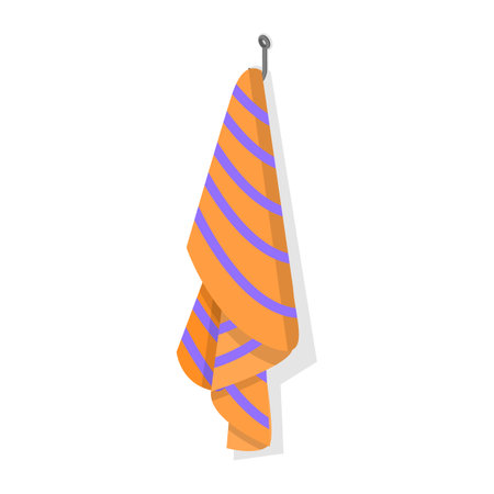 3D Isometric Flat Vector Set of Towels, Bathroom Textile. Item 4のイラスト素材