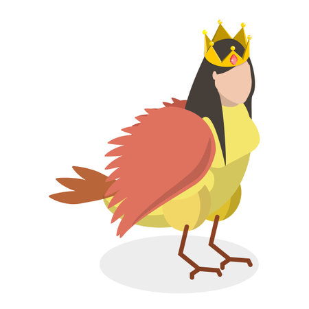 3D Isometric Flat Vector Set of Fairy Characters, Mythology, Magic and Fantasy Characters.のイラスト素材