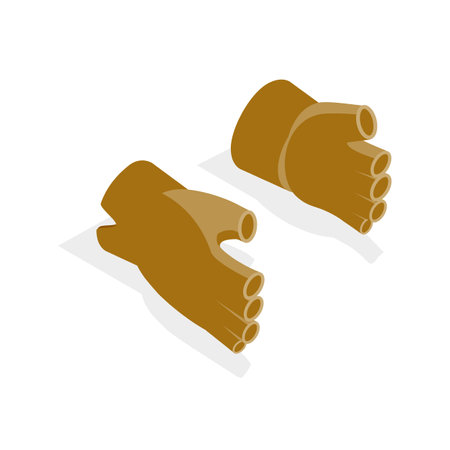 3D Isometric Flat Vector Set of Gloves, Oven Mitt and Potholder.のイラスト素材