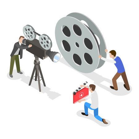 3D Isometric Flat Illustration of Motion Design Studio, Video Marketing Service. Item 1のイラスト素材