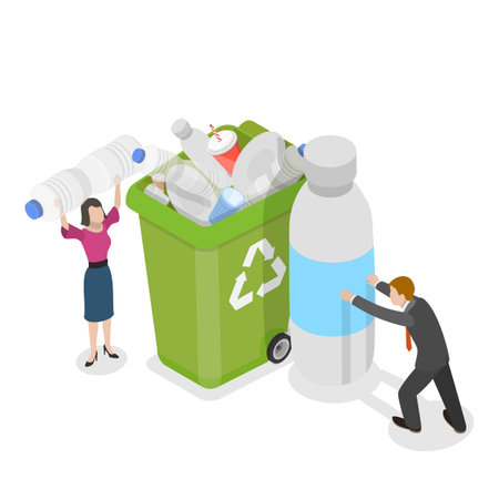 3D Isometric Flat Illustration of Eco Friendly Solutions, Innovative Green Technologies. Item 3のイラスト素材