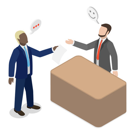 3D Isometric Flat Vector Illustration of Political Election Process , Debates and Democratic Voting. Item 1のイラスト素材
