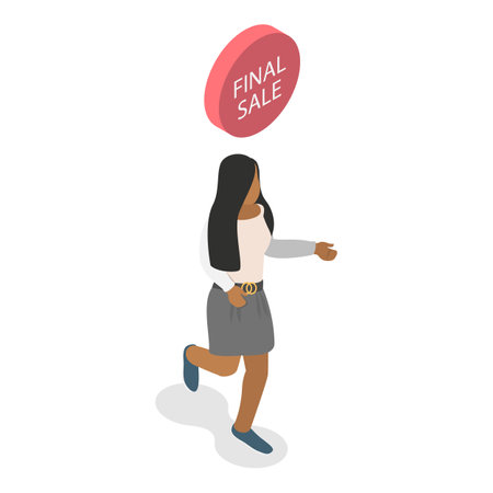 3D Isometric Flat Vector Illustration of Intrusive Sellers, Aggressive Marketing Campaign. Item 4のイラスト素材