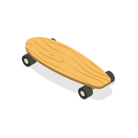 3D Isometric Flat Vector Set of Skateboards, Riding on Board.のイラスト素材