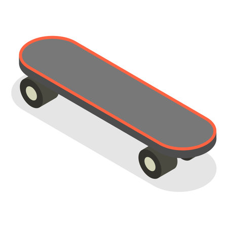 3D Isometric Flat Vector Set of Skateboards, Riding on Board. Item 4のイラスト素材