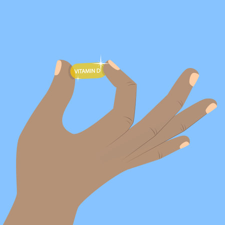 3D Isometric Flat Vector Illustration of Prevention Deficit Vitamin D, Food Supplement and Health Careのイラスト素材