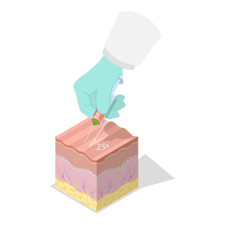 3D Isometric Flat Vector Illustration of Types Of Injections, Basic Medical Study.のイラスト素材