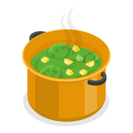 3D Isometric Flat Vector Set of Tableware, Cooking Kitchen Pots. Item 6のイラスト素材