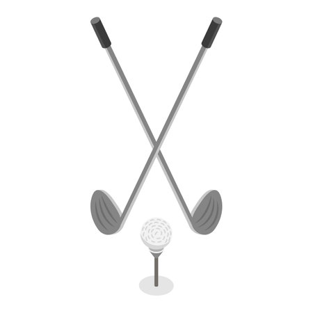 3D Isometric Flat Vector Set of Golf Equipment, Set Sport Items. Item 1のイラスト素材