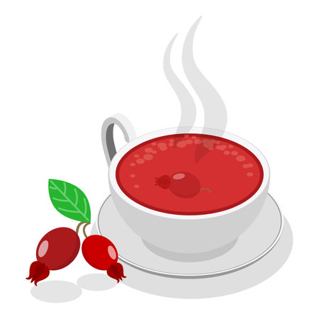 3D Isometric Flat Vector Set of Tea Types, Beverages With Herbal Ingredients. Item 2のイラスト素材