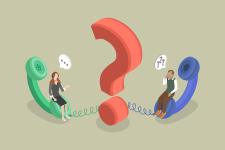3D Isometric Flat Vector Illustration of Expert Consultant Resolves Customer Issues, Call Center and...