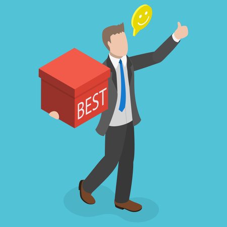3D Isometric Flat Vector Illustration of Sales Fake, Lie or Fraudのイラスト素材