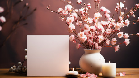 Valentine's day background with beautiful flower. Space for textの素材