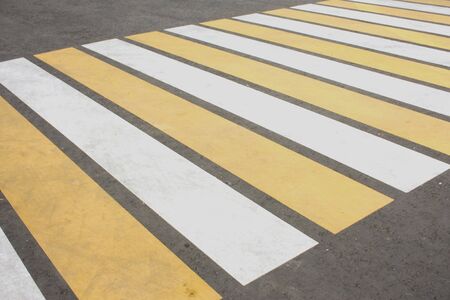 Normal pedestrian crossing on a calm roadの写真素材