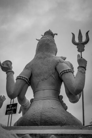 Shiva Parvathi statues on Kailasagiri hill in Andhra Pradesh state Indiaの写真素材
