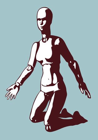 Manequin articulated expressionsのイラスト素材