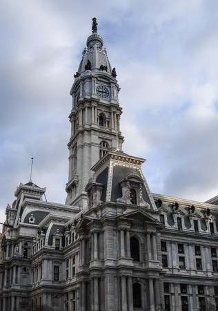 Philadelphia City Hall, Philadelphia, Pennsylvania, USAの写真素材