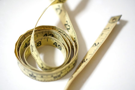 used yellow soft tape measurement sewing tailor ruler kit