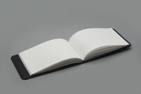 white blank page book notebook notepad paper templateの写真素材