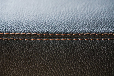 black brown leather stitch texture automotive interior background