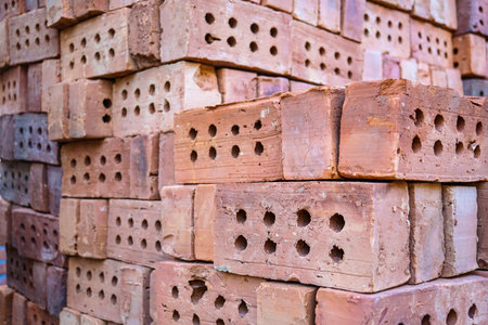 stack of bricks for construction texture