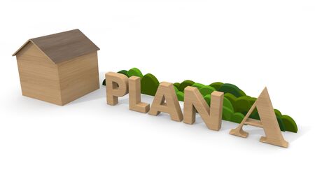 Buy a house Purchase plan. 3D illustrationの写真素材