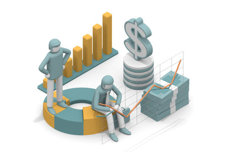 Check world economic data. Look for problems. Determine the situation of the company. Confirm from the management's point of view. 3D renderingの写真素材