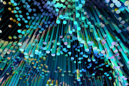 gradient line. futuristic image. Different dimensional space. beautiful gradation. A world of darkness. 3D renderingの写真素材