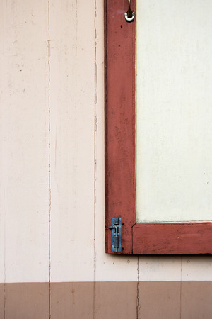 Red background windowの写真素材