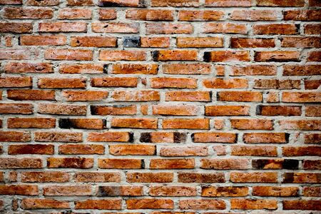 Background of old vintage brick wallの写真素材