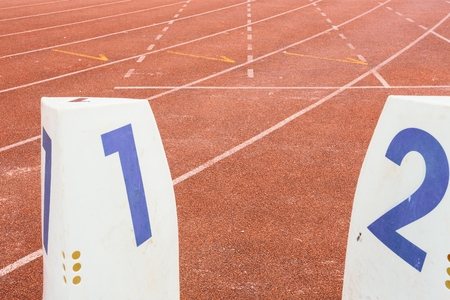 Running track for the athletes background.の写真素材