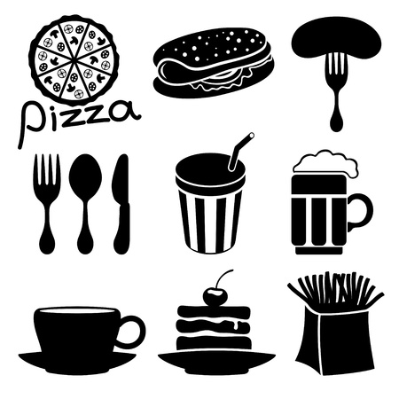 Fast food icons  のイラスト素材